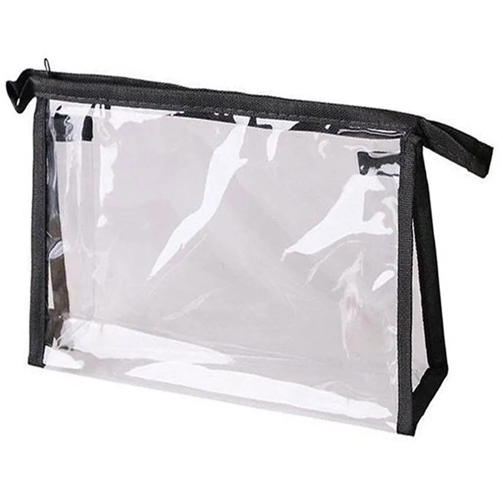 1 Cosmetic Case Makeup Bag Clear Storage Organizer Travel Vinyl Container Pouch