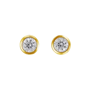 9CT BEZEL SET 3MM CUBIC ZIRCONIA EARRINGS