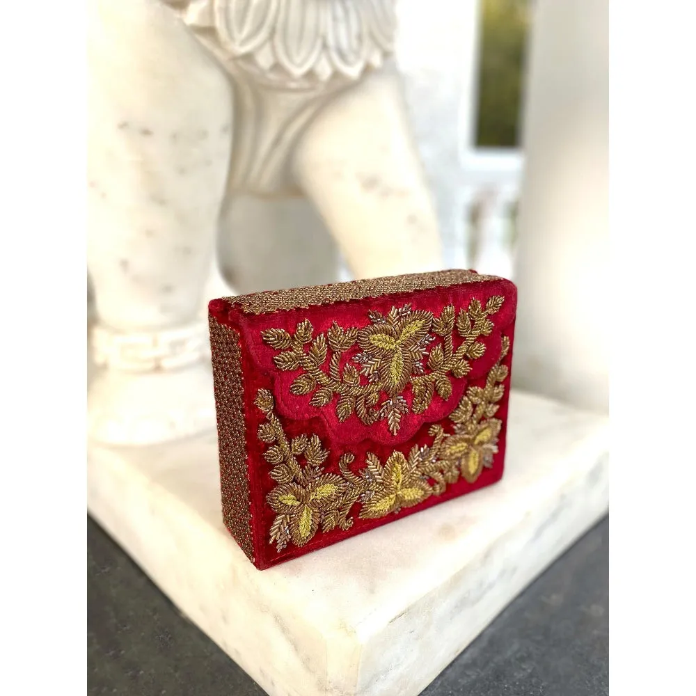 Adora By Ankita Maroon Zarin Scallop Bag