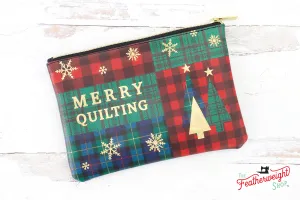 Bag, Christmas Merry Quilting Glam Zipper