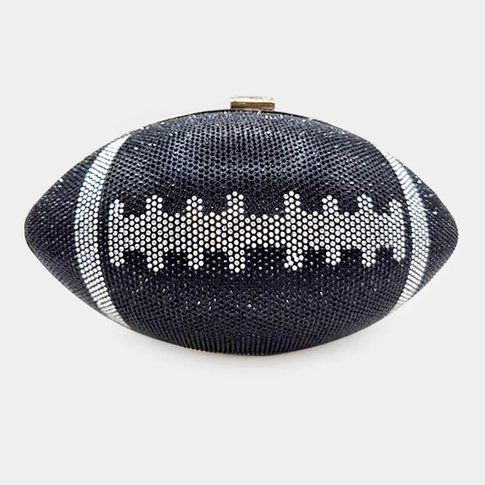 Black Bling Football Clutch