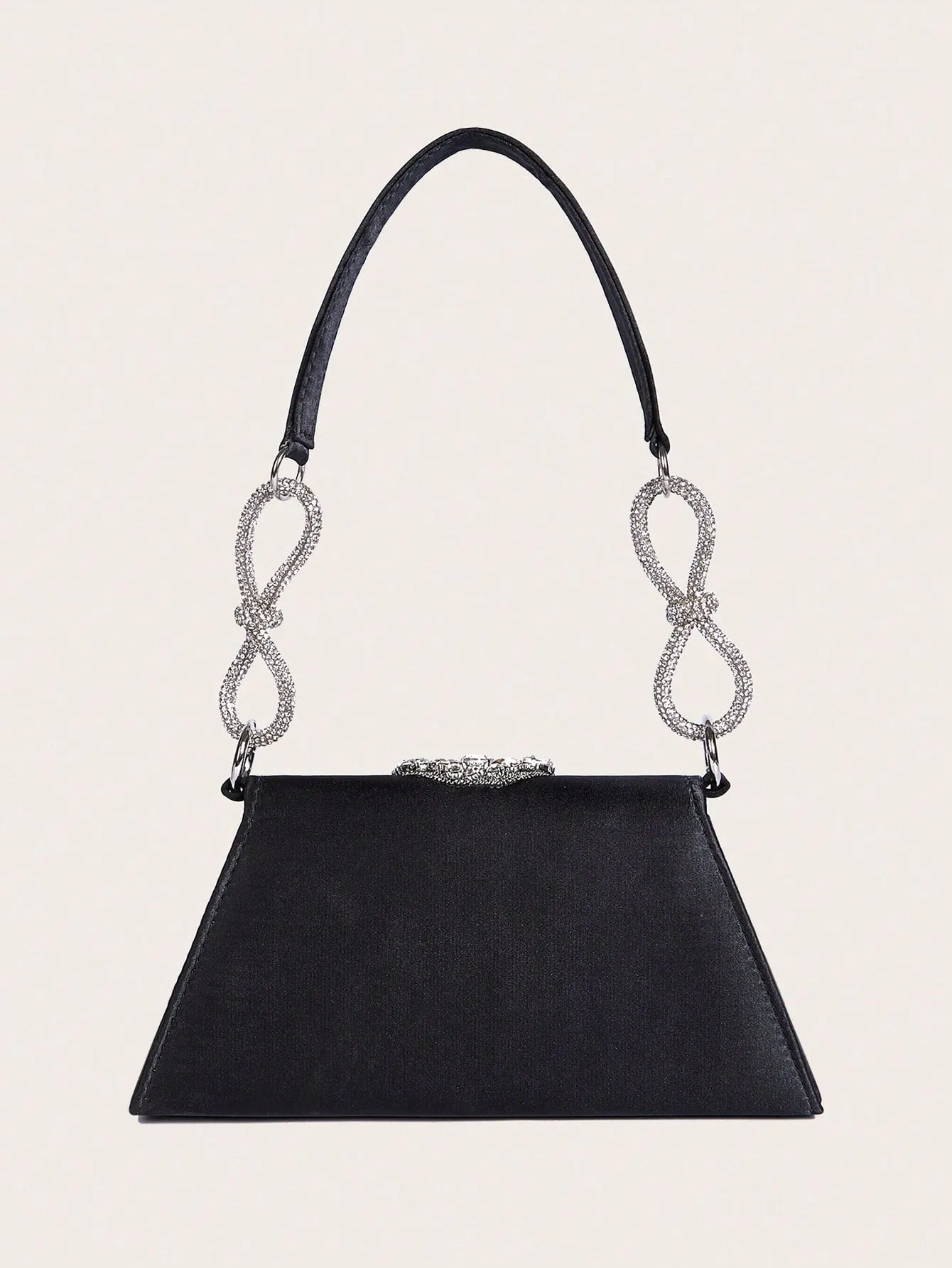 Black Rhinestone Evening Bag