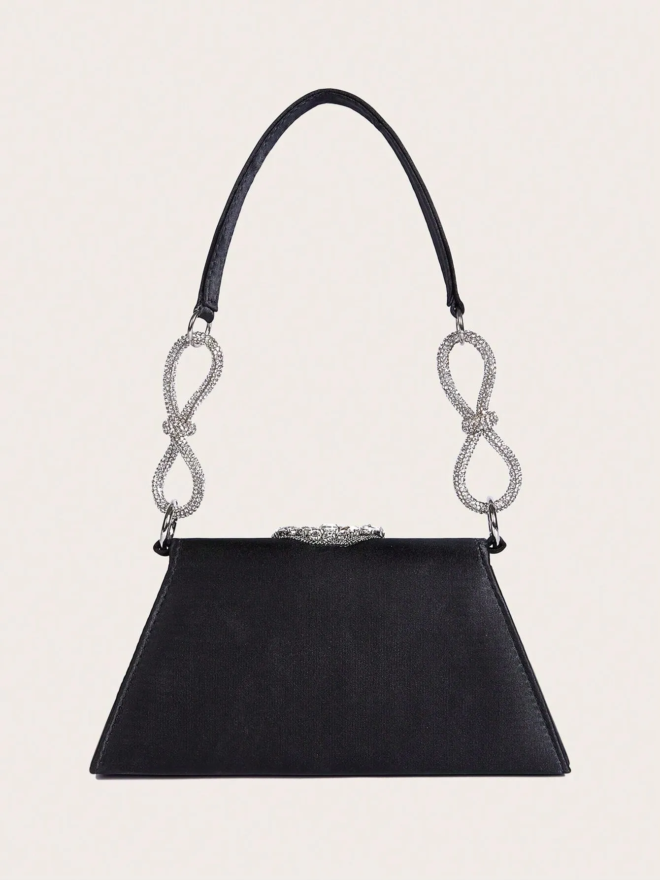 Black Rhinestone Evening Bag