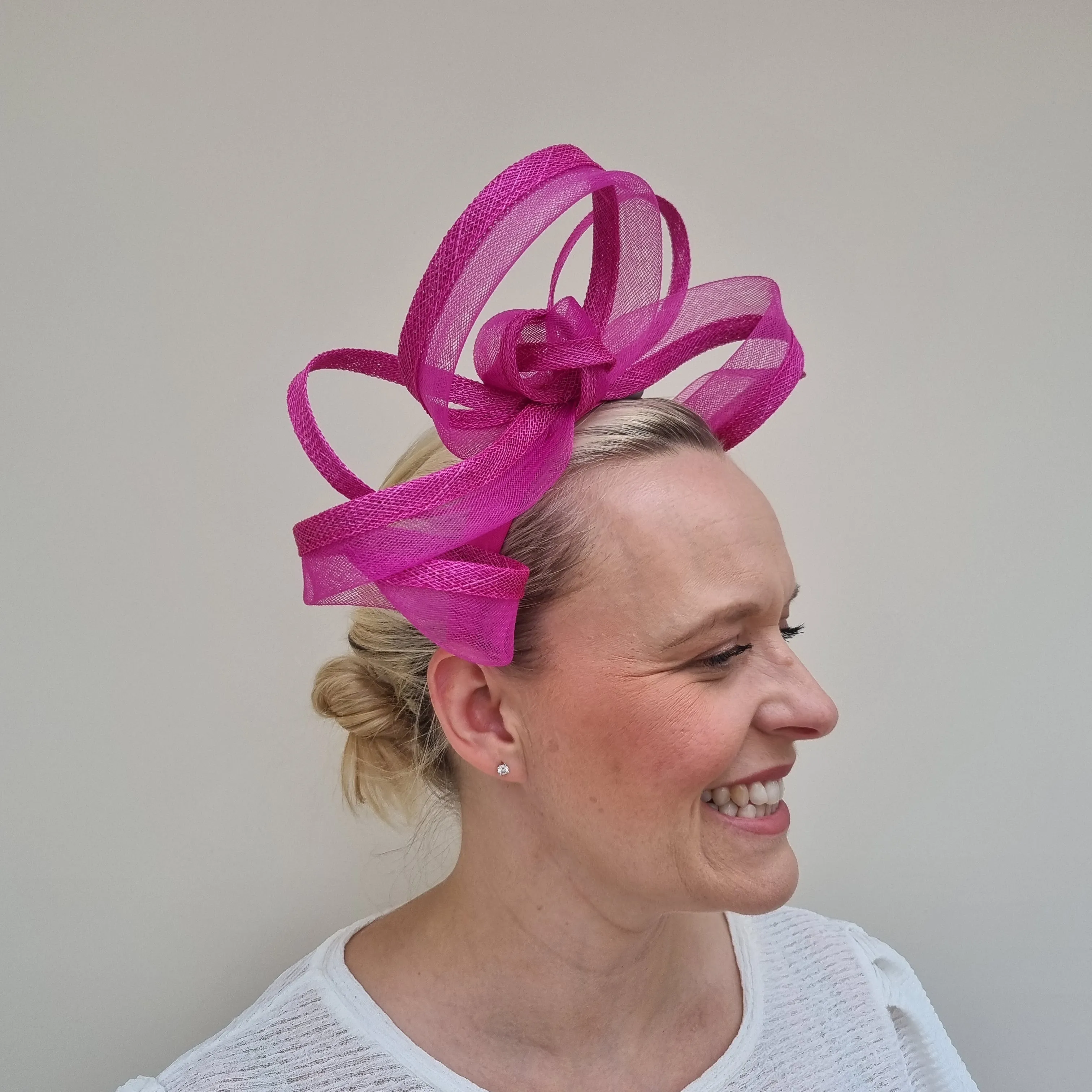 Boardmans Cecilia Looped Crin Headband in Fuchsia