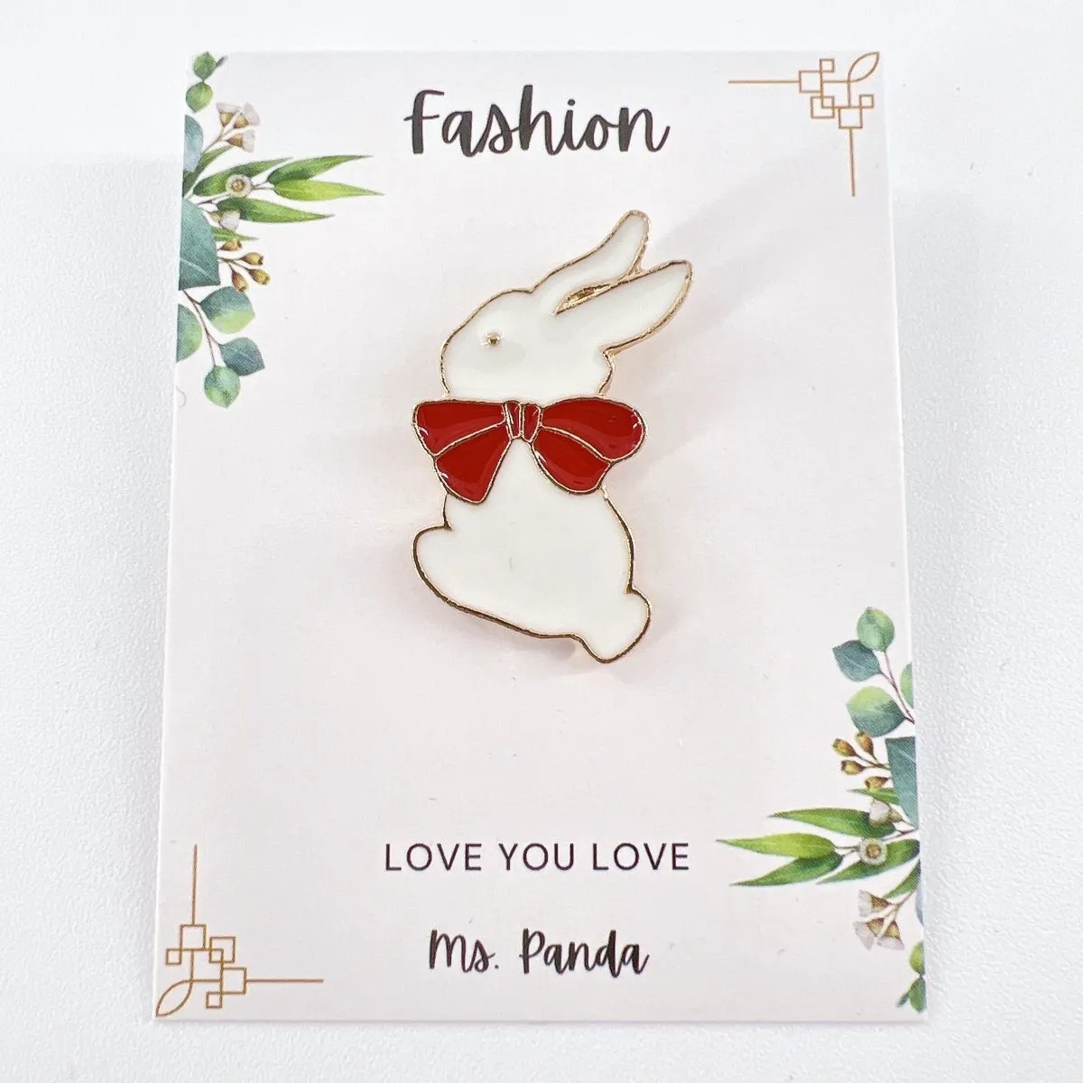 Bunny Enamel Pin Badge Lapel Kawaii Rabbit Pin for Backpacks Hats Jackets