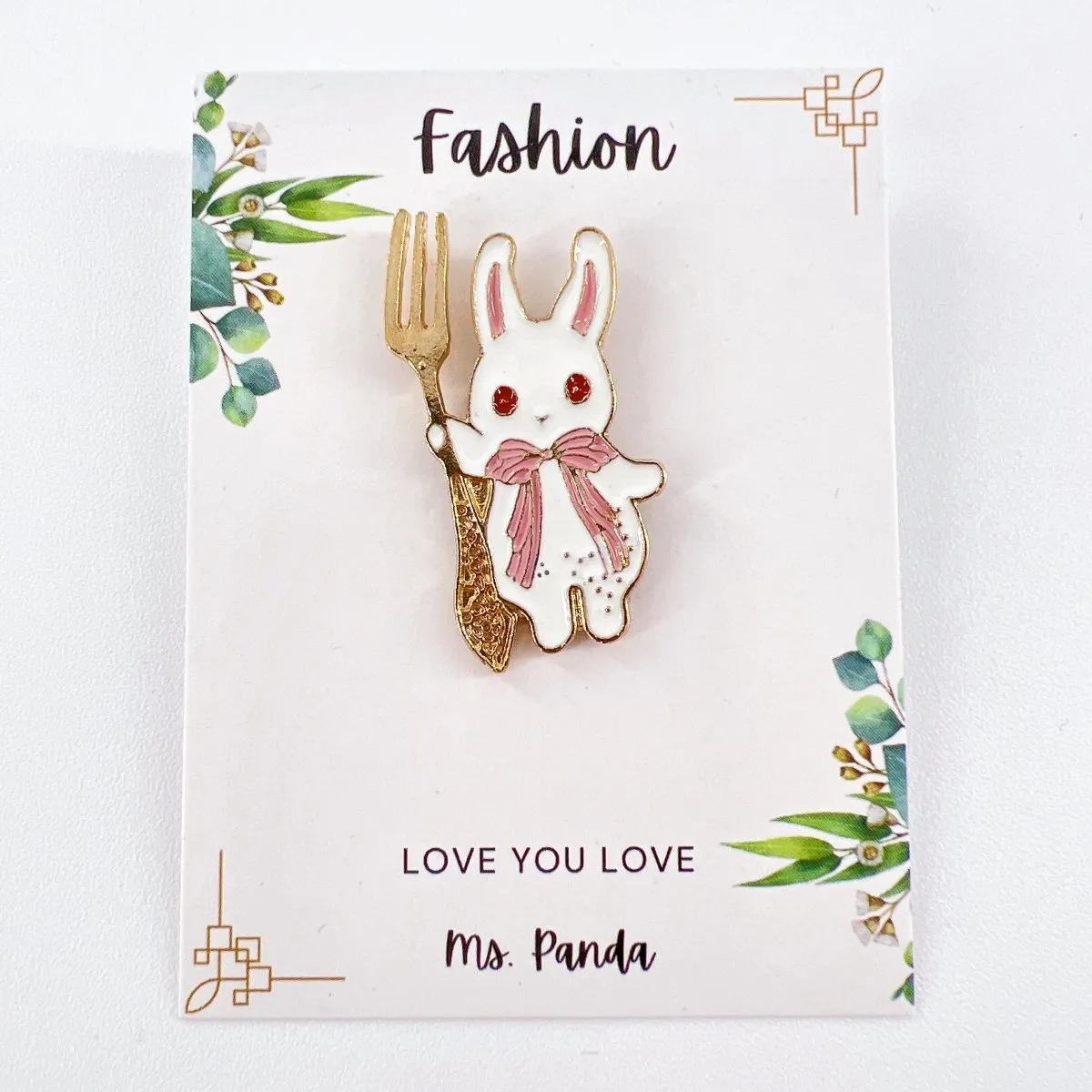 Bunny Enamel Pin Badge Lapel Kawaii Rabbit Pin for Backpacks Hats Jackets