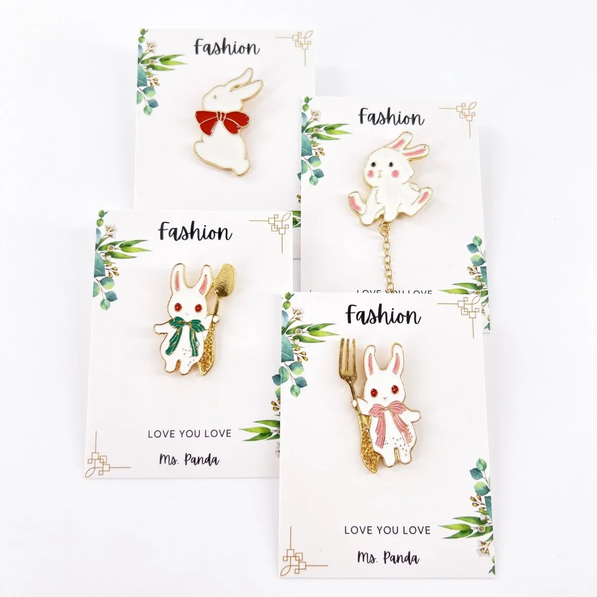 Bunny Enamel Pin Badge Lapel Kawaii Rabbit Pin for Backpacks Hats Jackets