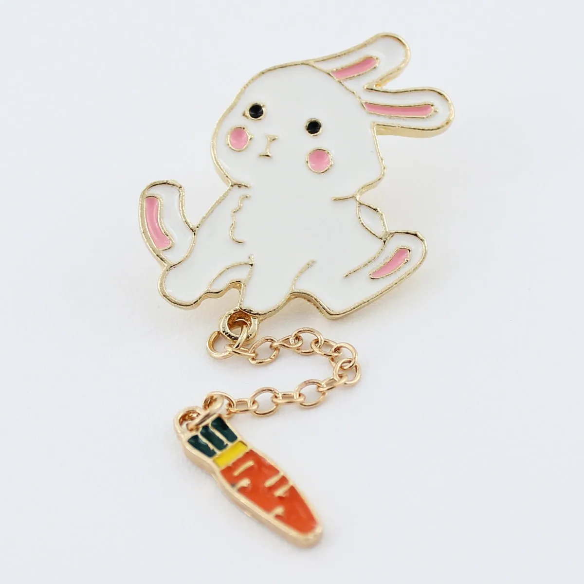 Bunny Enamel Pin Badge Lapel Kawaii Rabbit Pin for Backpacks Hats Jackets