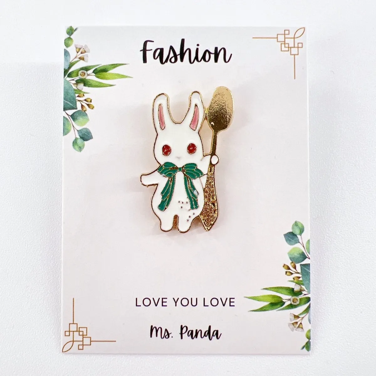 Bunny Enamel Pin Badge Lapel Kawaii Rabbit Pin for Backpacks Hats Jackets