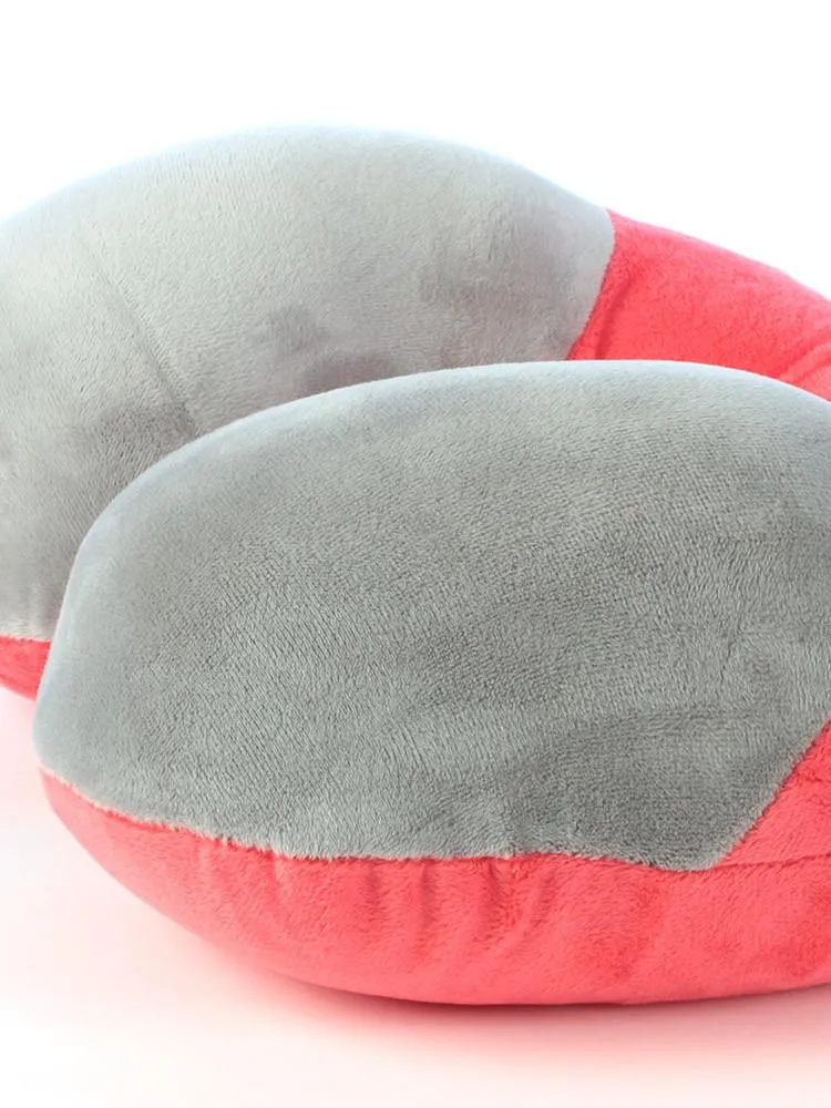 Cellini Travel Essentials Moulded Memory Foam Pillow | Pink/Grey