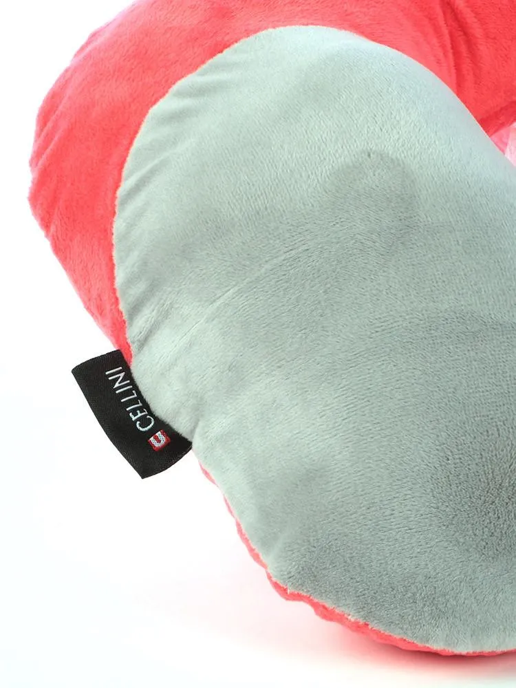 Cellini Travel Essentials Moulded Memory Foam Pillow | Pink/Grey