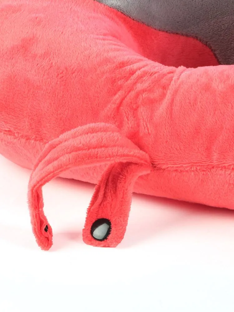 Cellini Travel Essentials Moulded Memory Foam Pillow | Pink/Grey