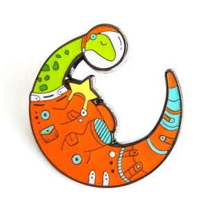 Dinomoon Enamel Pin