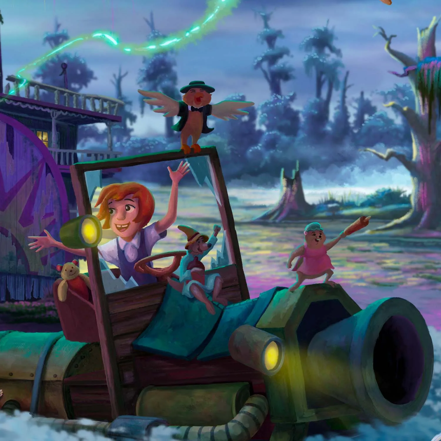 Disney The Rescuers  - 19.5" x 23.5" Disney Vignette (Satin Black Frame)