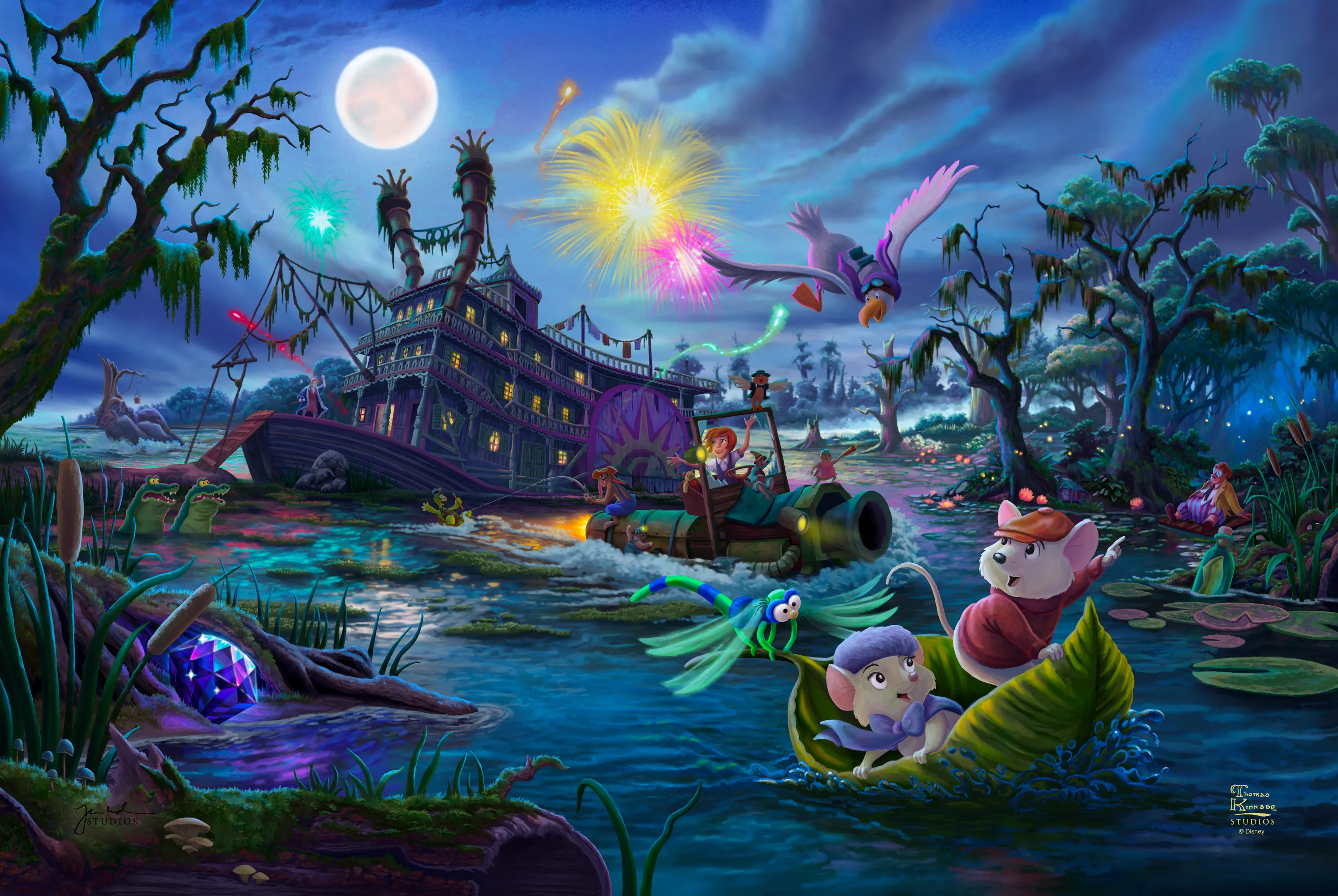 Disney The Rescuers  - 19.5" x 23.5" Disney Vignette (Satin Black Frame)