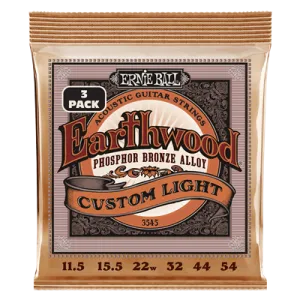 Ernie Ball Earthwood  Phosphor Bronze Custom Light 11.5 54 (3 Set Pack)
