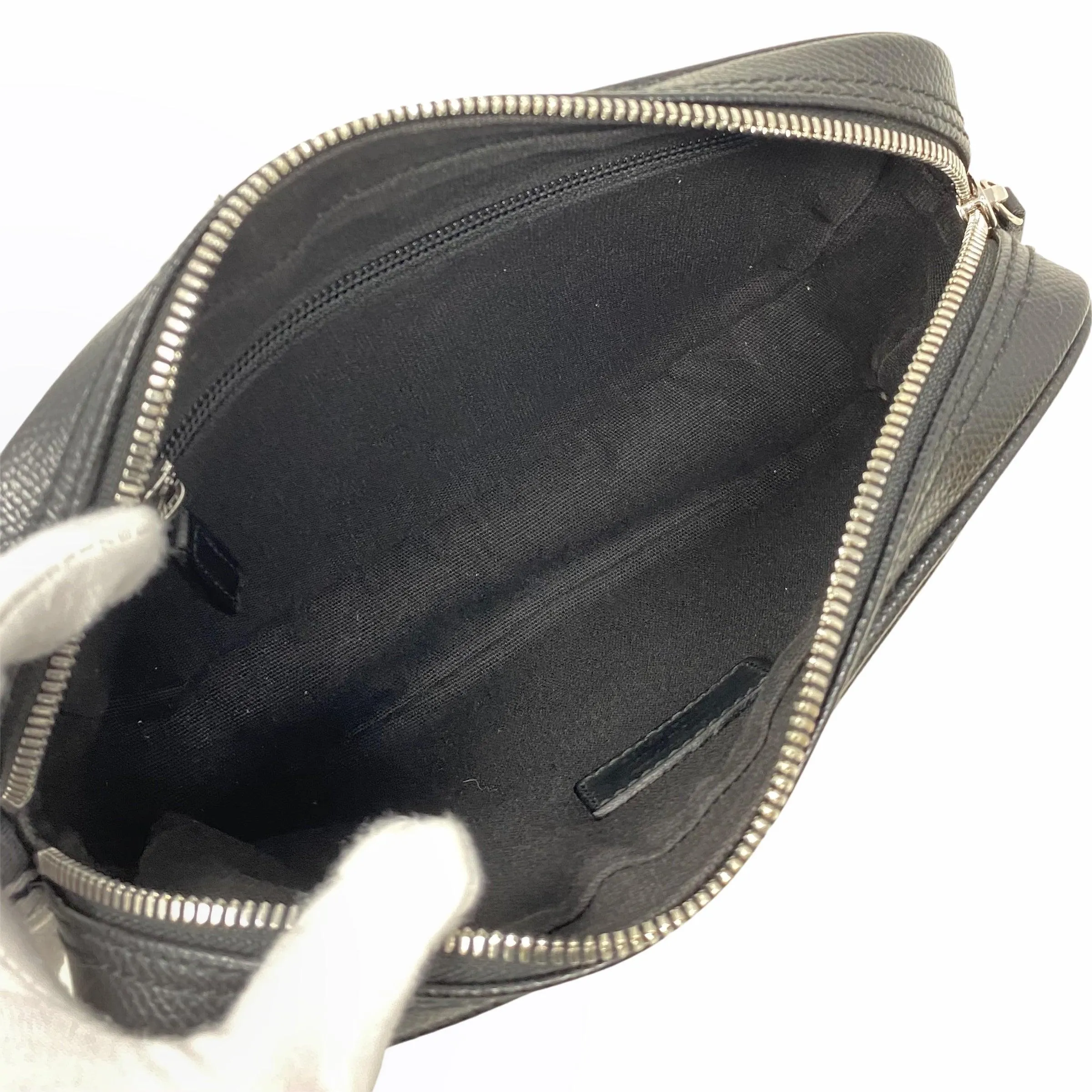 Ferragamo Black Toiletry Pouch