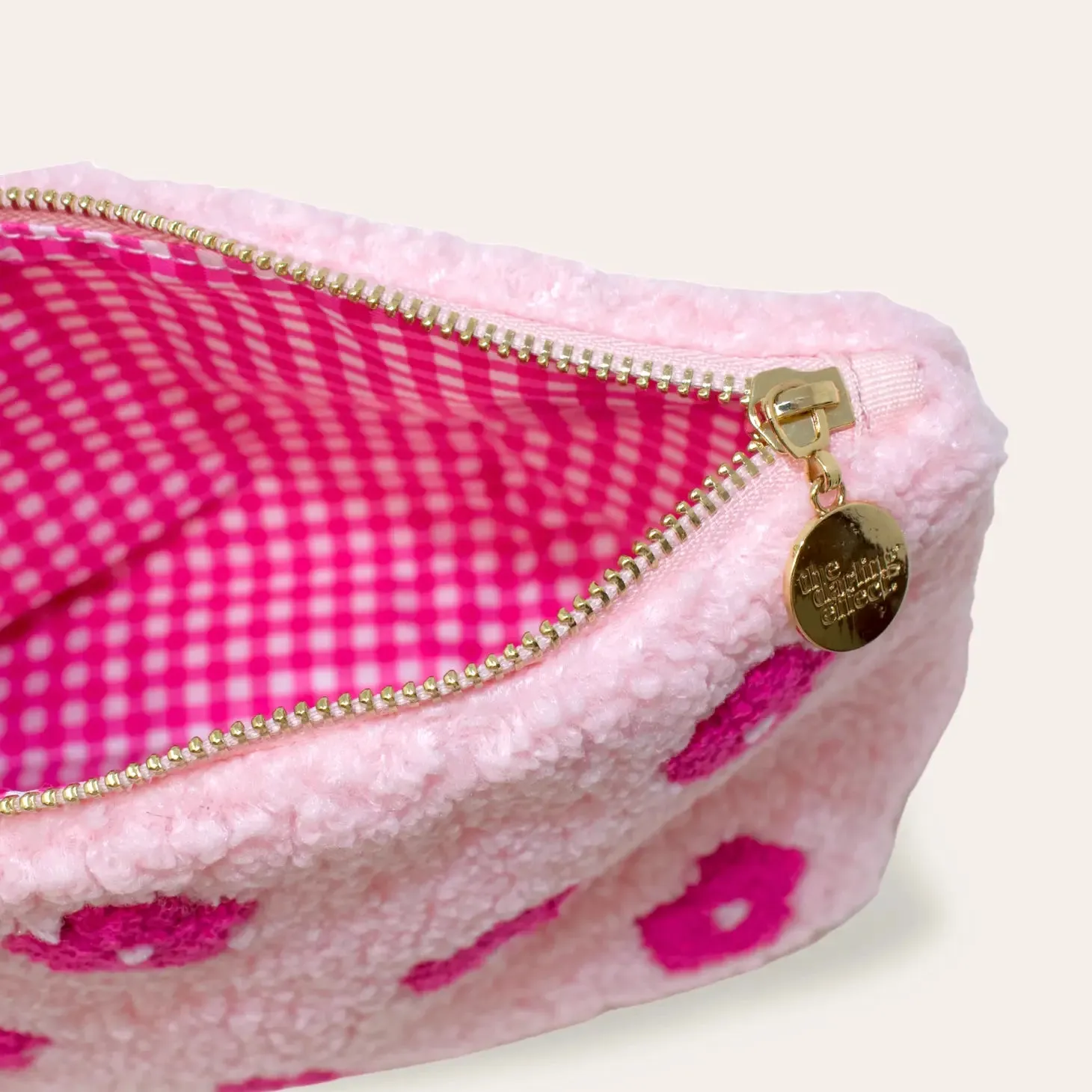 Flower Teddy Pouch (Pink)
