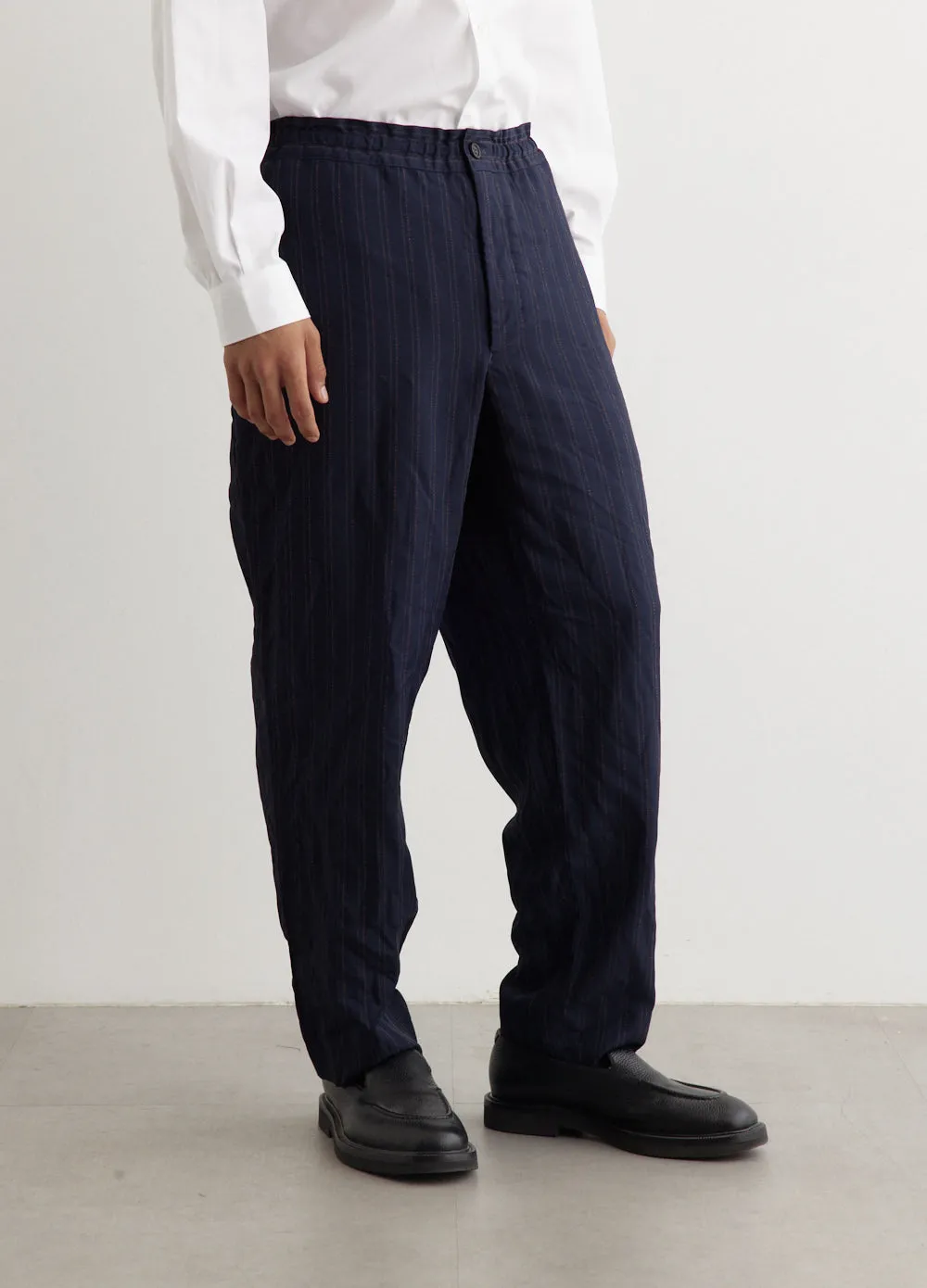 Garment Dyed Stripe Trousers