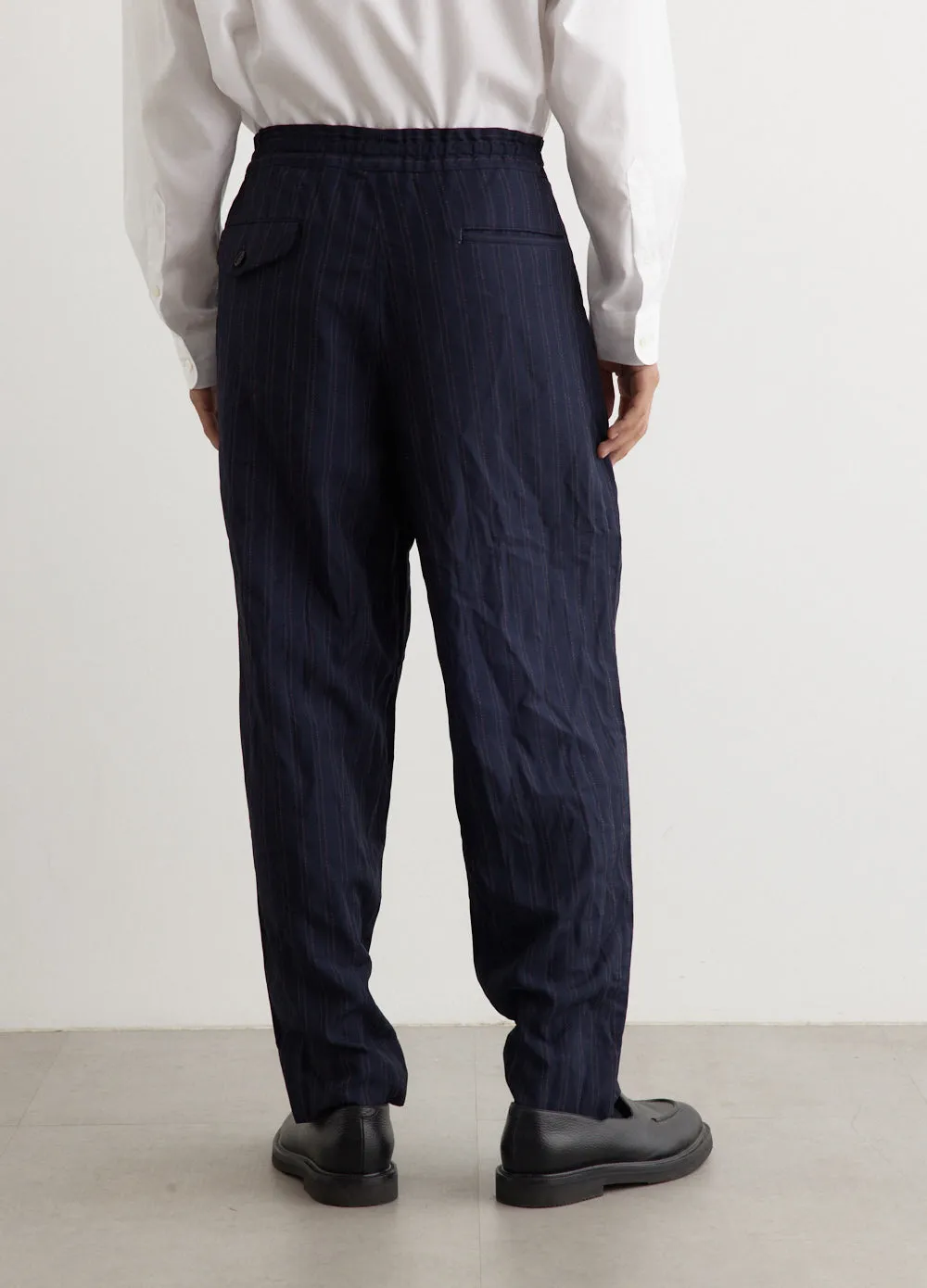 Garment Dyed Stripe Trousers