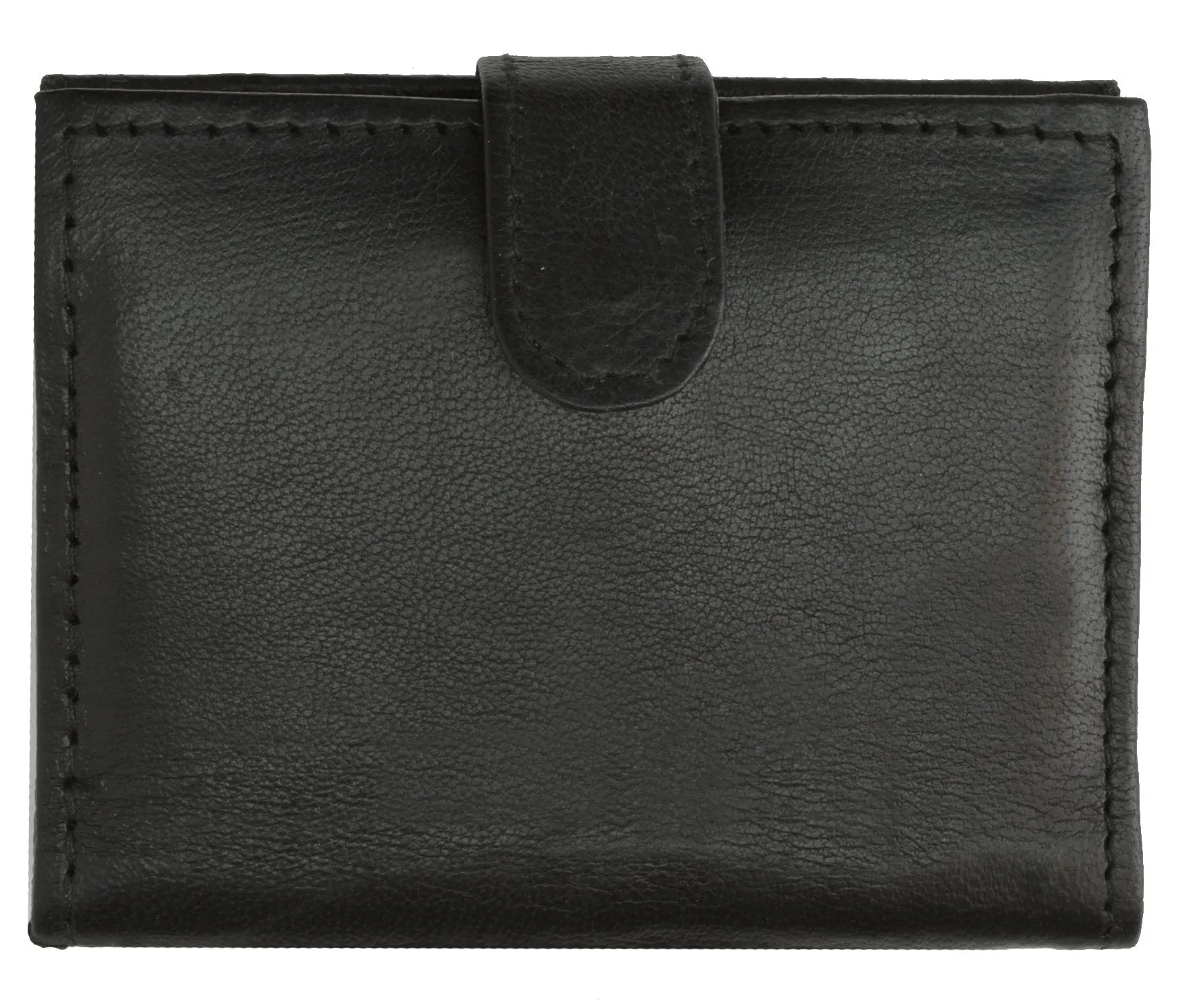 Genuine Leather Secure Snap Enclosure Wallet