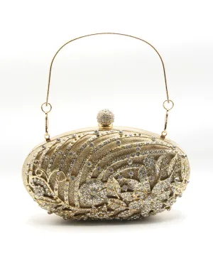 Golden Latest Stylo Bridal Clutch For Women 5002