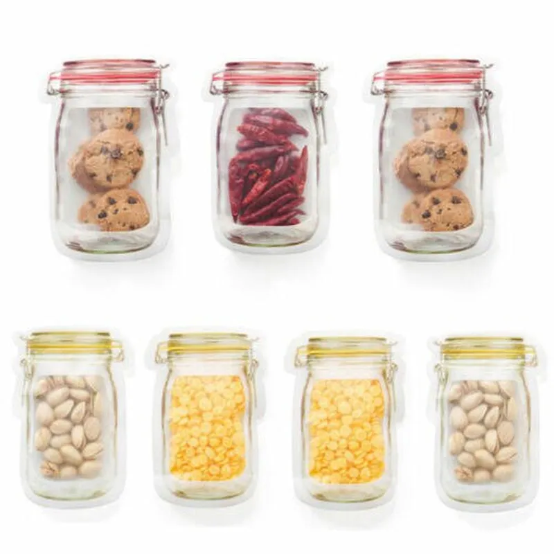 Home Storage Kitchen Fresh Self-Sealing Bag Reusable Silicone Food Freezer Storage Versatile Container Kitchen Storage