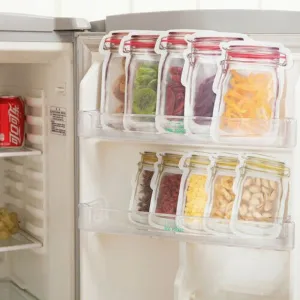Home Storage Kitchen Fresh Self-Sealing Bag Reusable Silicone Food Freezer Storage Versatile Container Kitchen Storage