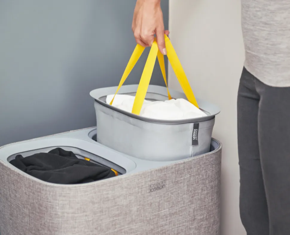 Joseph Joseph Tota 90L Laundry Hamper With Separation Baskets – Grey