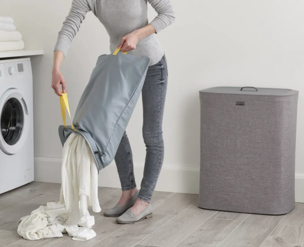 Joseph Joseph Tota 90L Laundry Hamper With Separation Baskets – Grey