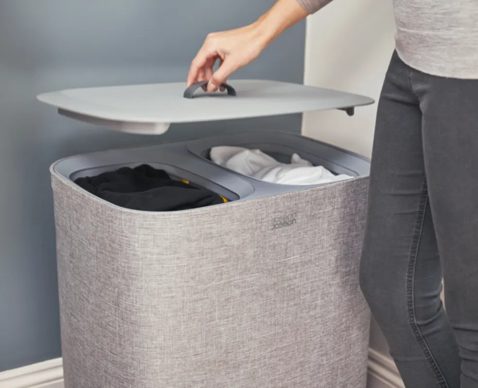 Joseph Joseph Tota 90L Laundry Hamper With Separation Baskets – Grey