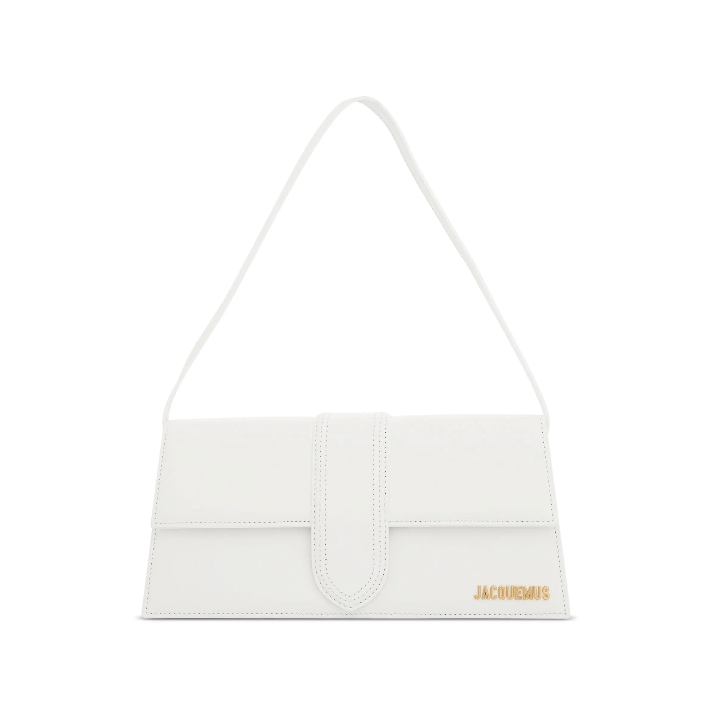 Le Bambino Long Leather Bag in White