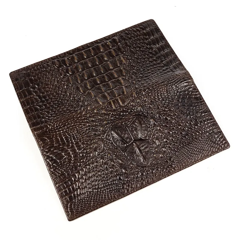 Luxury CrocLeather Exotic Pattern Long Wallets