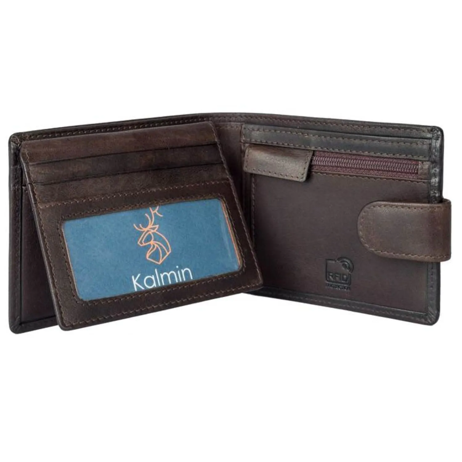Mala Leather Brown Shaftsbury Tab Wallet with Coin Pouch