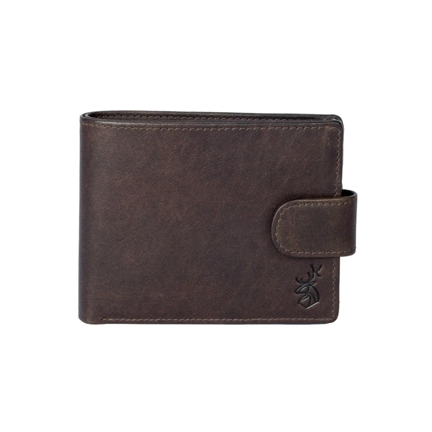 Mala Leather Brown Shaftsbury Tab Wallet with Coin Pouch
