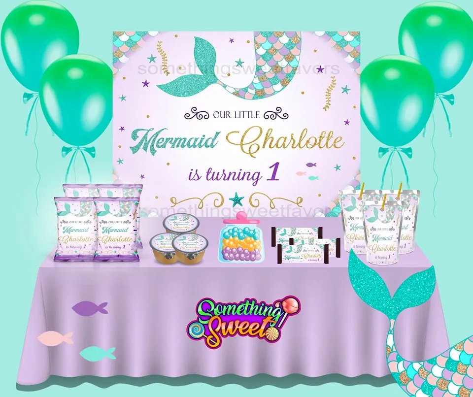 Mermaid Birthday Theme - FREE SHIPPING
