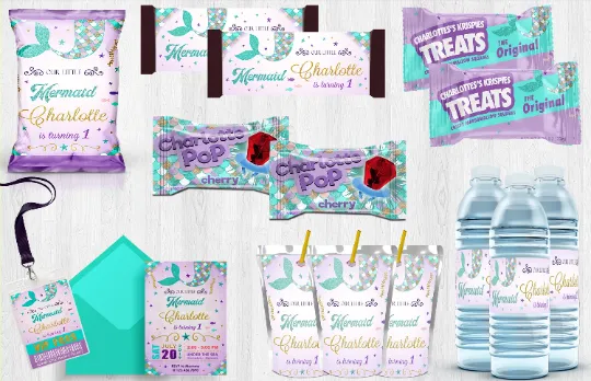 Mermaid Birthday Theme - FREE SHIPPING