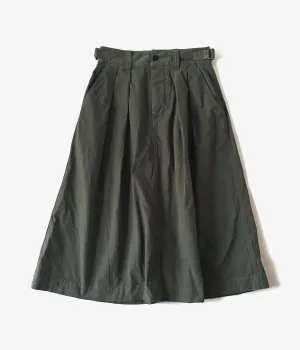 MHL./GARMENT DYE SKIRT (OLIVE)