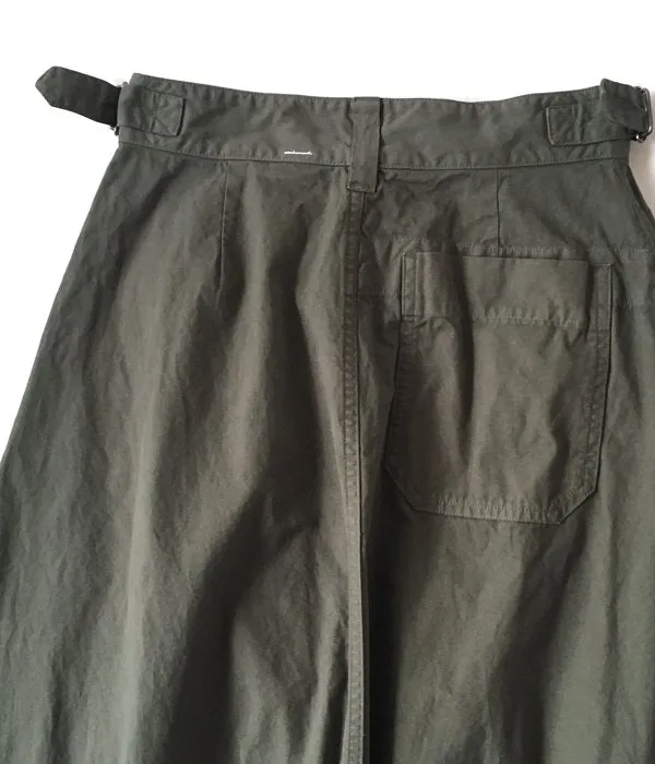 MHL./GARMENT DYE SKIRT (OLIVE)