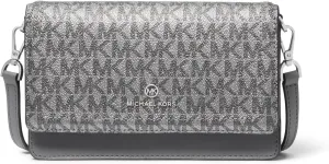 MICHAEL Michael Kors Small Jet Set Charm Phone Crossbody Bag, Dark Silver