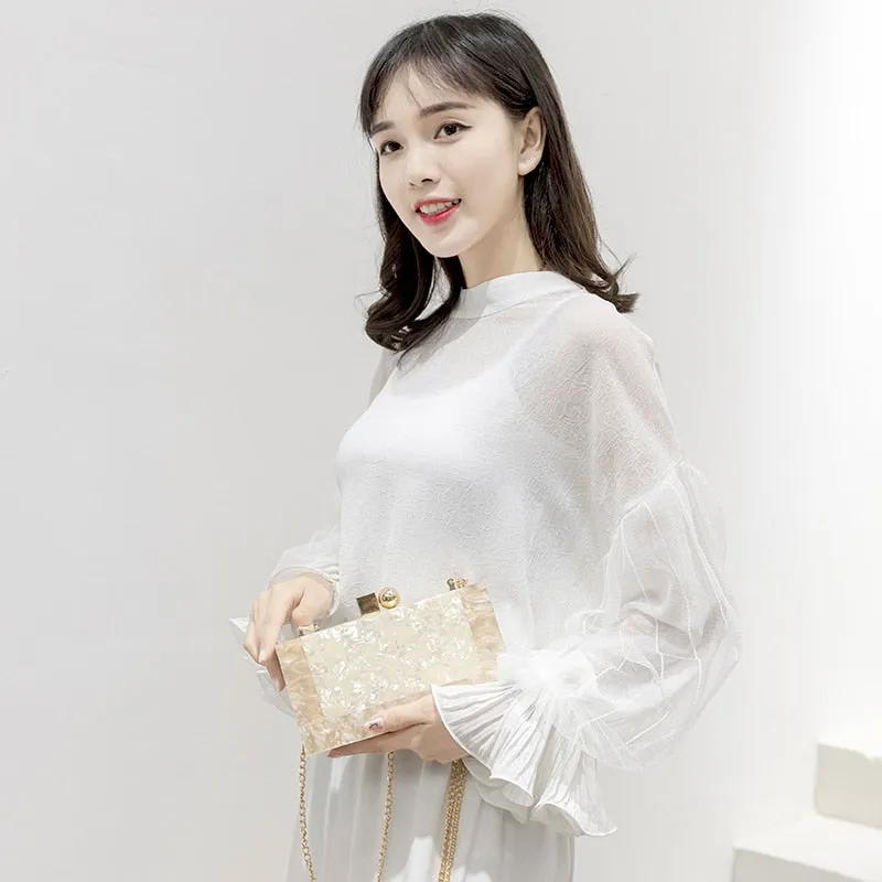 Mother of pearl clutch