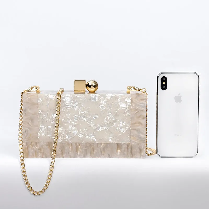Mother of pearl clutch