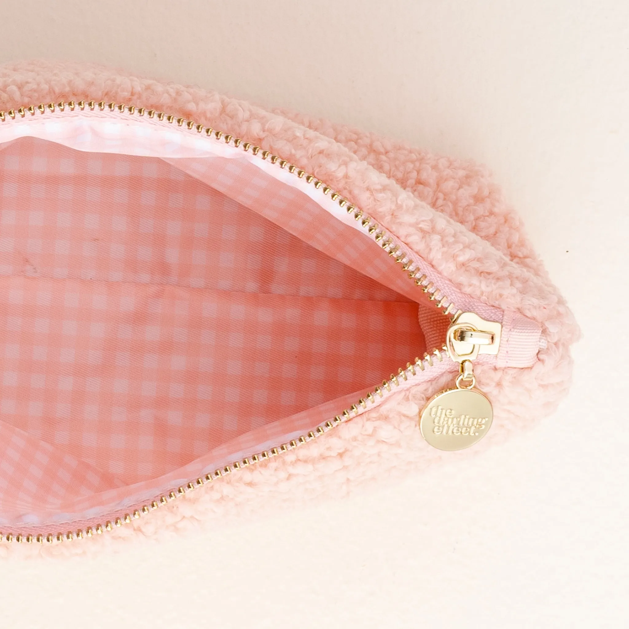 Pink Hearts Teddy Pouch
