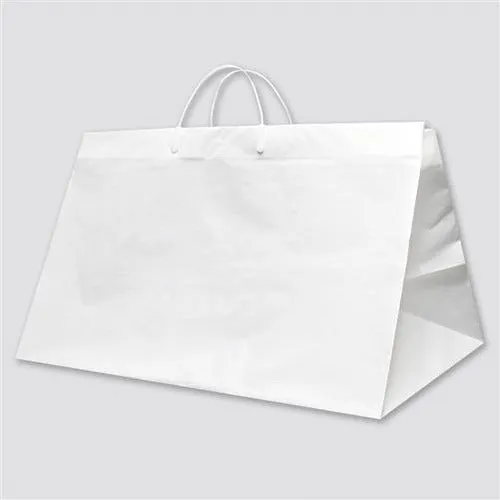 Plastic Loop Handle Shopper (White) - 19" x 10" x 12"