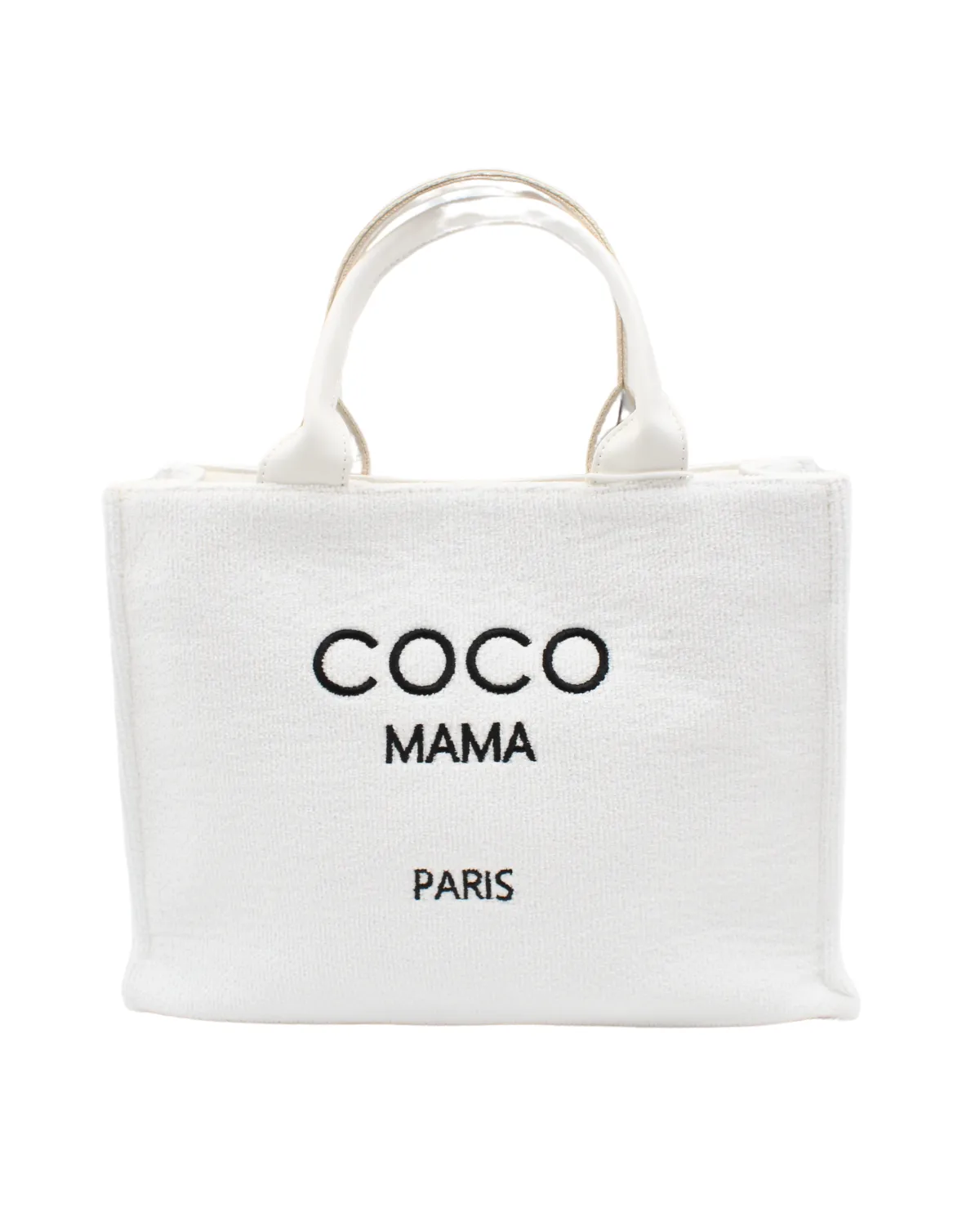 "Coco Mama Paris" White Tote Bag