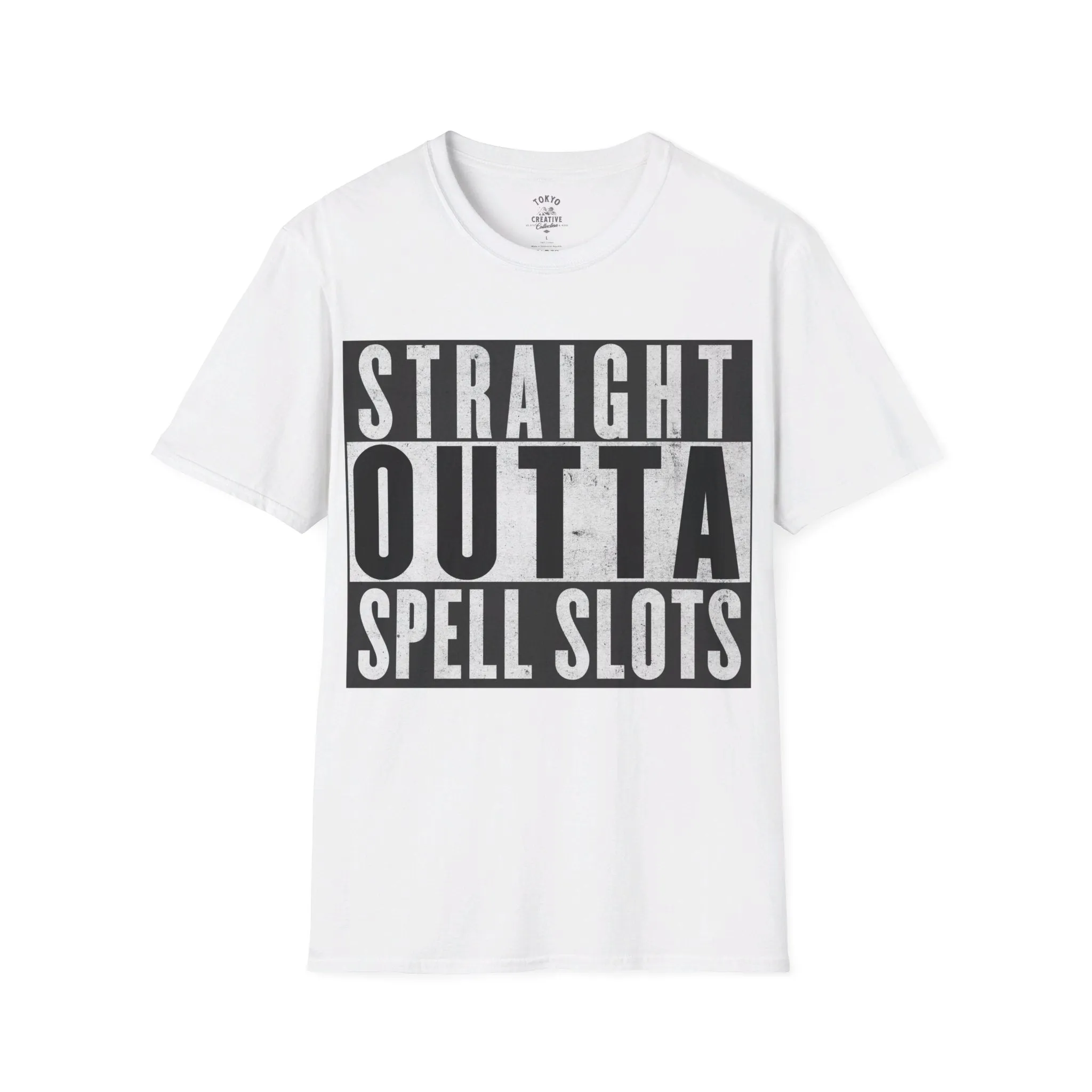 Straight Outta Spell Slots Shirt - Humorous RPG Tee for Exhausted Spellcasters