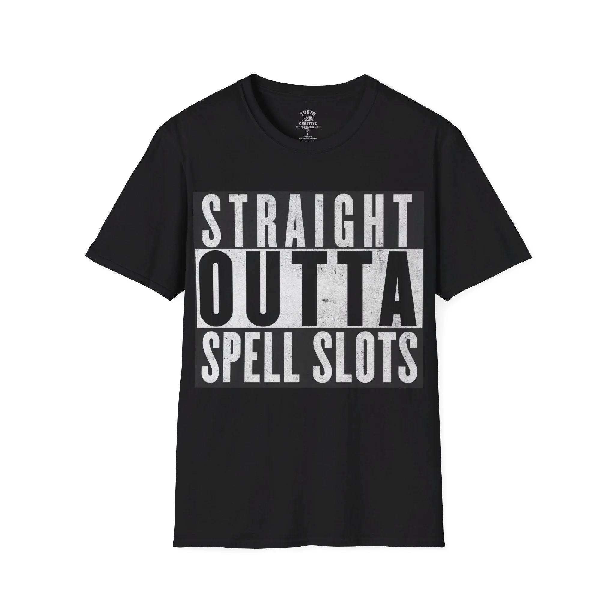Straight Outta Spell Slots Shirt - Humorous RPG Tee for Exhausted Spellcasters