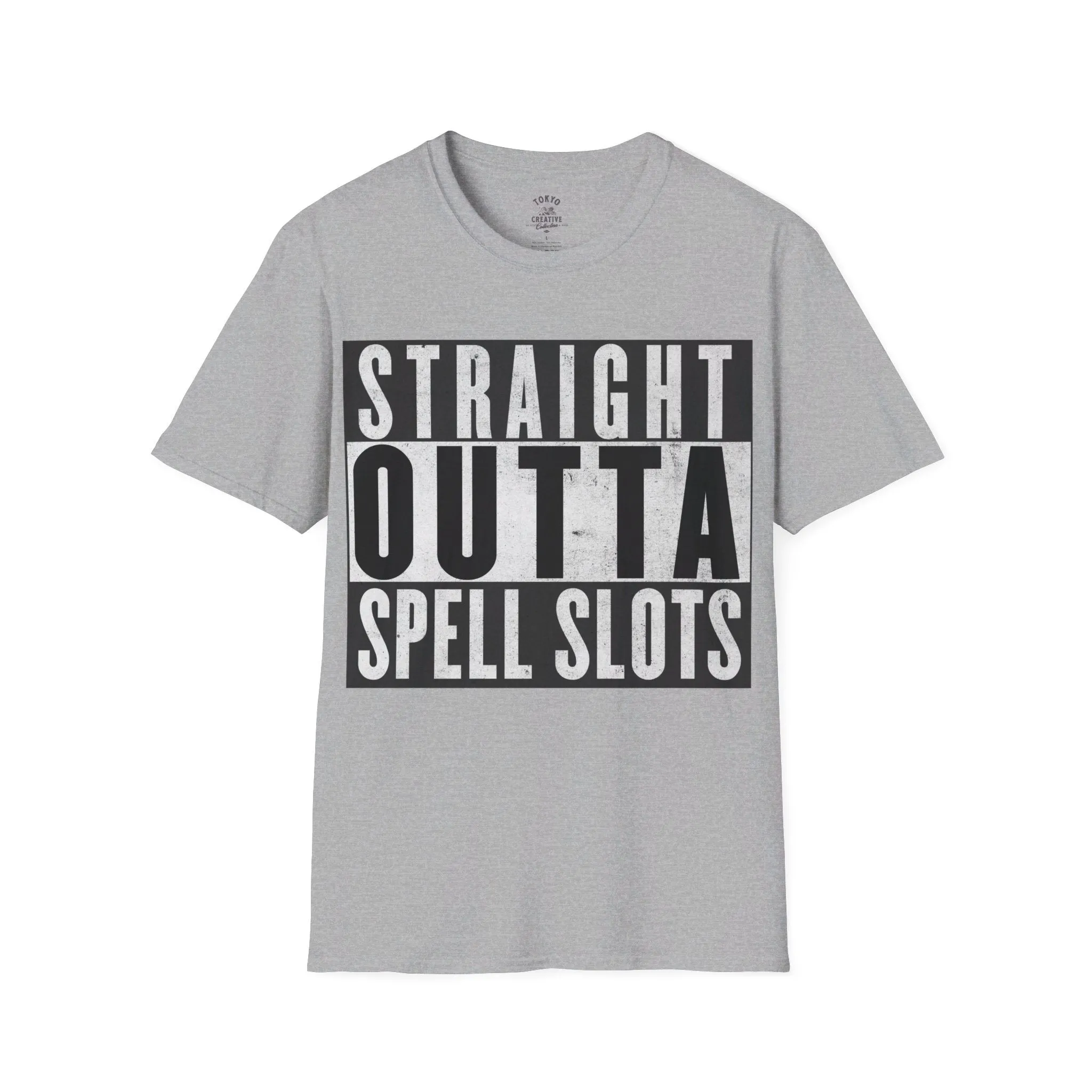 Straight Outta Spell Slots Shirt - Humorous RPG Tee for Exhausted Spellcasters