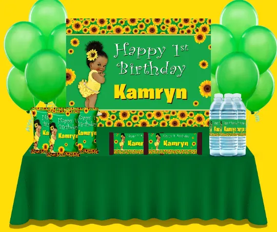 Sunflower Birthday Theme - FREE SHIPPING