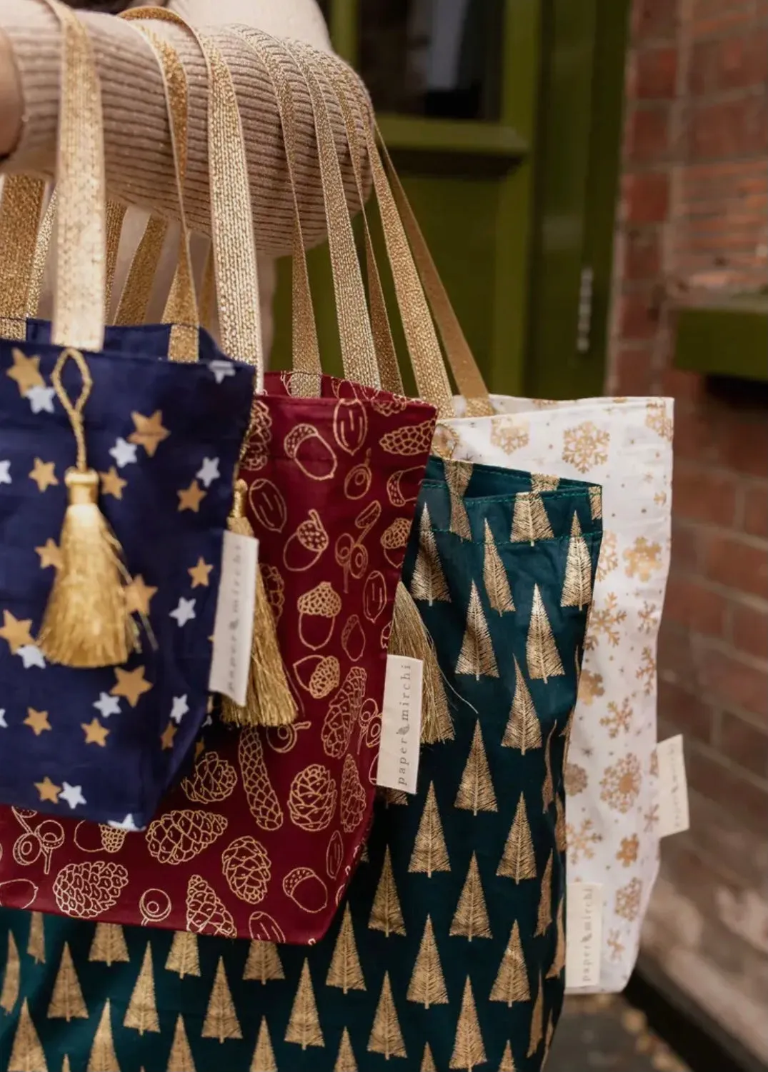 Sustainable Gift Wrap - Medium Tote Bags